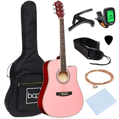 Best Choice Products 41in Full Size Beginner Acoustic Guitar Set with Case, Strap, Capo, Strings