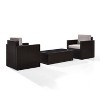 Palm Harbor 3pc All-Weather Wicker Patio Seating Set - Gray Cushions - Crosley - 4 of 4