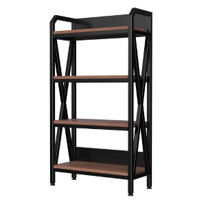 Lycvki Mental and Wooden Bakers Rack 4-Level Storage Shelves for Kitchen Organizers - 1 of 4