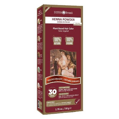 Henna Golden Brown Powder by Surya Nature, Inc  -  1.76 oz Powder