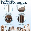 31.5in Dog Crate Furniture, Heavy Duty Wooden Indoor Anti-Chew Kennel Dog House Cage Side End Table - 3 of 4