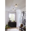 Progress Lighting Inspire 1-Light LED Semi-Flush Mount, Antique Bronze, Etched Glass Diffuser, Off-White Linen Shade - 2 of 4