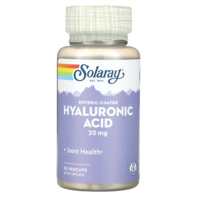 Solaray Enteric-Coated Hyaluronic Acid, 20 mg, 30 VegCaps