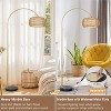 VYNXARIA Arc Floor Lamps for Living Room with 3 Color Temperatures, Black Standing Lamp with Remote, Over Couch Arched Reading Light,Brown+Gold - 3 of 4
