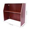 YIYIBYUS Portable Event Bar Portable Bar Cabinet with Top and Middle Shelves, Brown - 3 of 4
