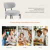 Lirago 2PC Set White Upholstered Dining Chair – 19.69" x 19.69" x 31.89", Plush Cushion & Backrest for Modern Dining Room/Bedroom - 4 of 4