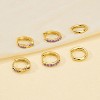 Inerney Gold Huggie Hoop Earrings Set for Women, Dainty Small Sterling Silver Earring Stacks Hypoallergenic Jewelry for Multiple Piercings - 4 of 4