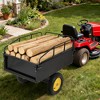 COZONY 17 Cu.Ft. Heavy Duty Steel Dump Cart, 750 Lbs Tow Behind ATV Trailer for Lawn Mower, Tractor, Garden Yard Work - 3 of 4