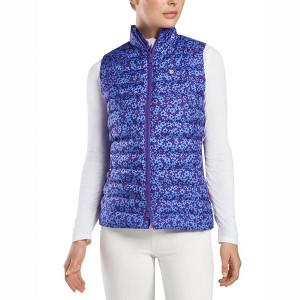 Women's FLORAL PRINT QUILTED PUFFER GOLF VEST - G/Fore - 1 of 4
