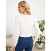 Women's Cropped Sweater Cardigan Long Sleeve V-Neck Sweater Rib Open Front Shrugs - 3 of 4
