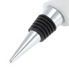 Unique Bargains Bottle Stoppers Groom Aluminum Alloy PTR Resin Black White Silver Tone 1 Pc - 3 of 3