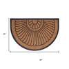 HomeRoots 24" X 36" Black And Natural Semi Circle Outdoor Coir And Rubber Door Mat - 3 of 4