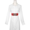 INSPIRE CHIC Knot Woven Metal Interlocking Buckle Elastic Waist Cinch Belt - 4 of 4