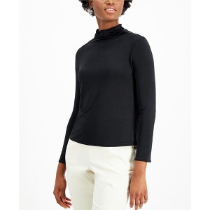 Alfani Womens Solid Funnel Neck Pullover Blouse - 1 of 1