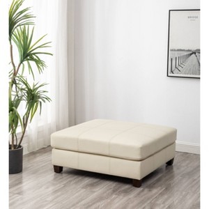 40" Rectangle Ottoman with Pillowtop and Exposed Stitching - WOVENBYRD - 1 of 4