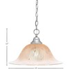 Toltec Lighting Any 1 - Light Pendant in  Brushed Nickel with 17" Amber Crystal Shade - 2 of 2