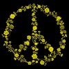 Women's Lost Gods Floral Peace Sign T-Shirt - 2 of 3
