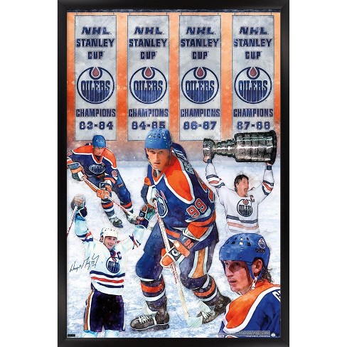Trends International Wayne Gretzky - Banners Framed Wall Poster Prints  Black Framed Version 14.725 X 22.375 : Target