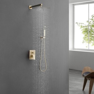 Kumasinova Luxury Rainfall Shower System Set with Valve Control,10"Fixed Rain Showerhead with Handheld Shower Combo,304 Stainless Steel - 1 of 4