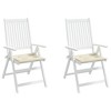 vidaXL Chair Cushion Set of 2 Cream Oxford fabric (100% polyester) Small - 4 of 4
