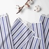 Bacati - Pin Stripes Blue Navy 100 percent Cotton Universal Baby US Standard Crib or Toddler Bed Fitted Sheet - 2 of 4
