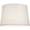 Springcrest 13" Top x 15" Bottom x 10" High Lamp Shade Replacement Medium White Ivory Tapered Drum Modern Fibril Abstract Pattern Spider Harp Finial - 3 of 4