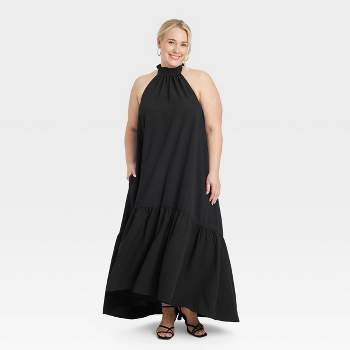 Cathalem Cotton Midi Dress for Women Plus Women Size Pullover O