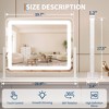 Vanity Mirror with Lights, LED Makeup Mirror, Large Lighted Mirror, 360° Rotation, Desk Mirror for Bedroom, Dressing Table, Tabletop - 2 of 4