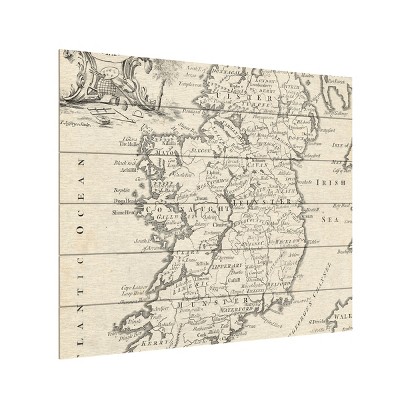 Trademark Fine Art -T. Jeffreys 'Map Of Ireland' Wood Slat Art