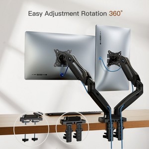 Dual Monitor Stand, Adjustable Monitor Desktop Mount,  for 13 to 32 Inch Computer Screens - Each Arm Holds 4.4 to 19.8lbs - 1 of 4