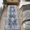 Washable Vintage Floral Living Room Rugs, Distressed Print Non Slip Bedroom Carpet, Retro Accent Large Dining Room Kitchen Rugs - 3 of 4