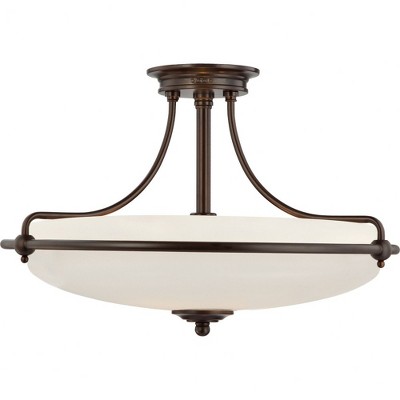 Quoizel Lighting Griffin 4 - Light Semi-Flush Mount in  Palladian Bronze