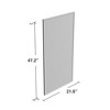 MAYEERTY Hanging Mirror Aluminum Alloy Thin Edge Right Angle Rectangle Gold 38x26x1in Double Sided - 4 of 4