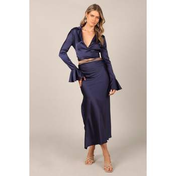 Jessica London Women's Plus Size Two Piece Sleeveless Tunic Top Capri Pants  Linen Blend Set - 20, Navy Blue
