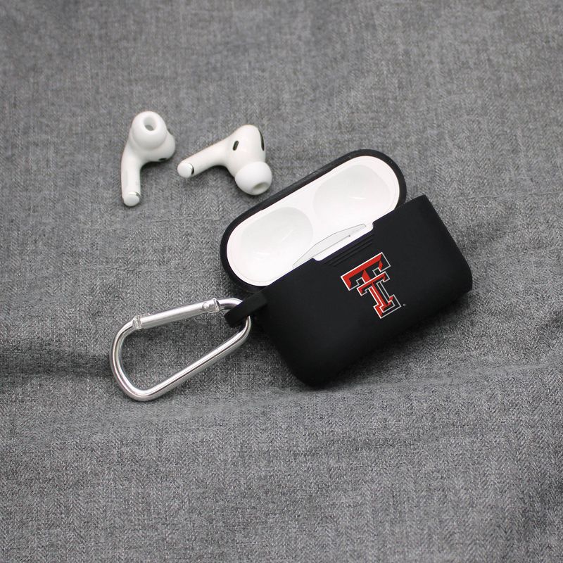 NCAA Texas Tech Red Raiders Apple AirPods Pro Compatible Silicone Battery Case Cover - Black, 2 of 3