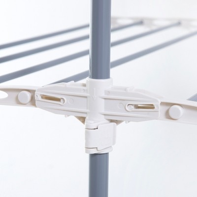 Heavy Duty 3-Tier Stainless Steel Rolling Laundry Rack