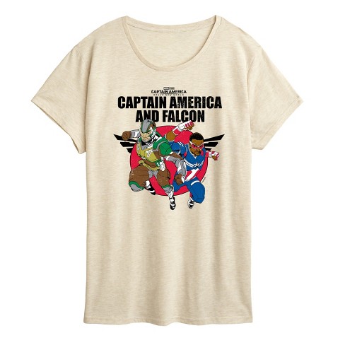 Women's - Marvel - Cap A Falcon Team Up Short Sleeve Graphic T-Shirt - image 1 of 3