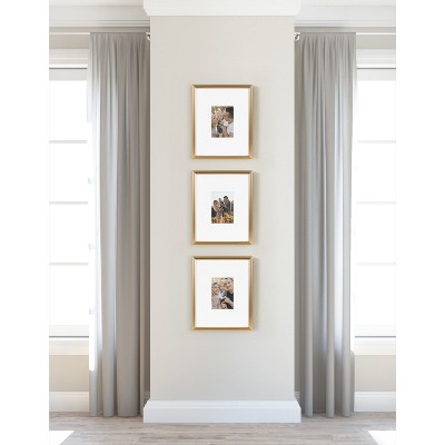 Gold 5x7 Polystyrene Wall Gallery Picture Frame Set