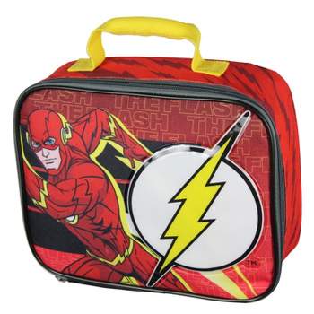 DC Comics The Flash Character Insulated Lunch Box Tote Superhero Lightning Bolt Red