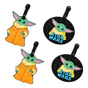 Star Wars The Mandalorian Luggage Tags Gifts Grogu PVC Travel Tags Gifts - Set of 4 - 1 of 4