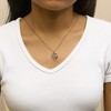 Haus of Brilliance 10K White Gold Diamond Accent Diamond Swirl Open Heart Pendant Necklace - 3 of 4
