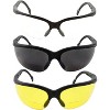 grinderPUNCH 3 Pairs Combo Bifocal Safety Reading Glasses - Assorted Colors Clear Black Yellow Lens - With Side Cover - 4 of 4