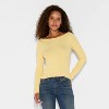 Women's Slim Fit Long Sleeve Round Neck T-Shirt - Wild Fable™ - 2 of 4