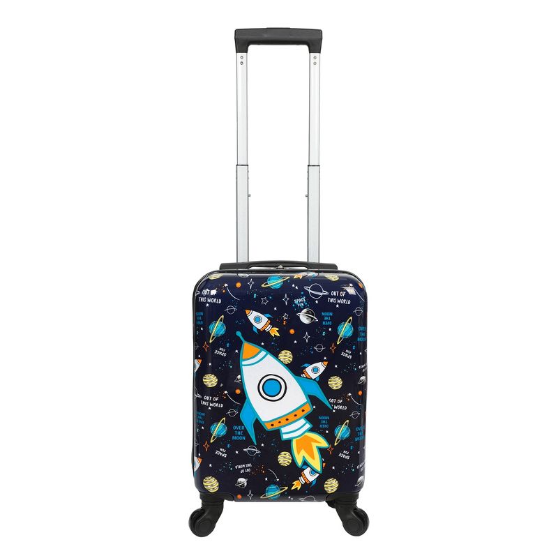 Rocket Ships 3-Piece Suitcase Travel Set With Neck Pillow & Luggage Tag, 3 of 8