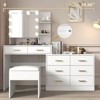 Karl Home | Large Makeup Vanity with Lights Drawers and Storage - 3 of 4