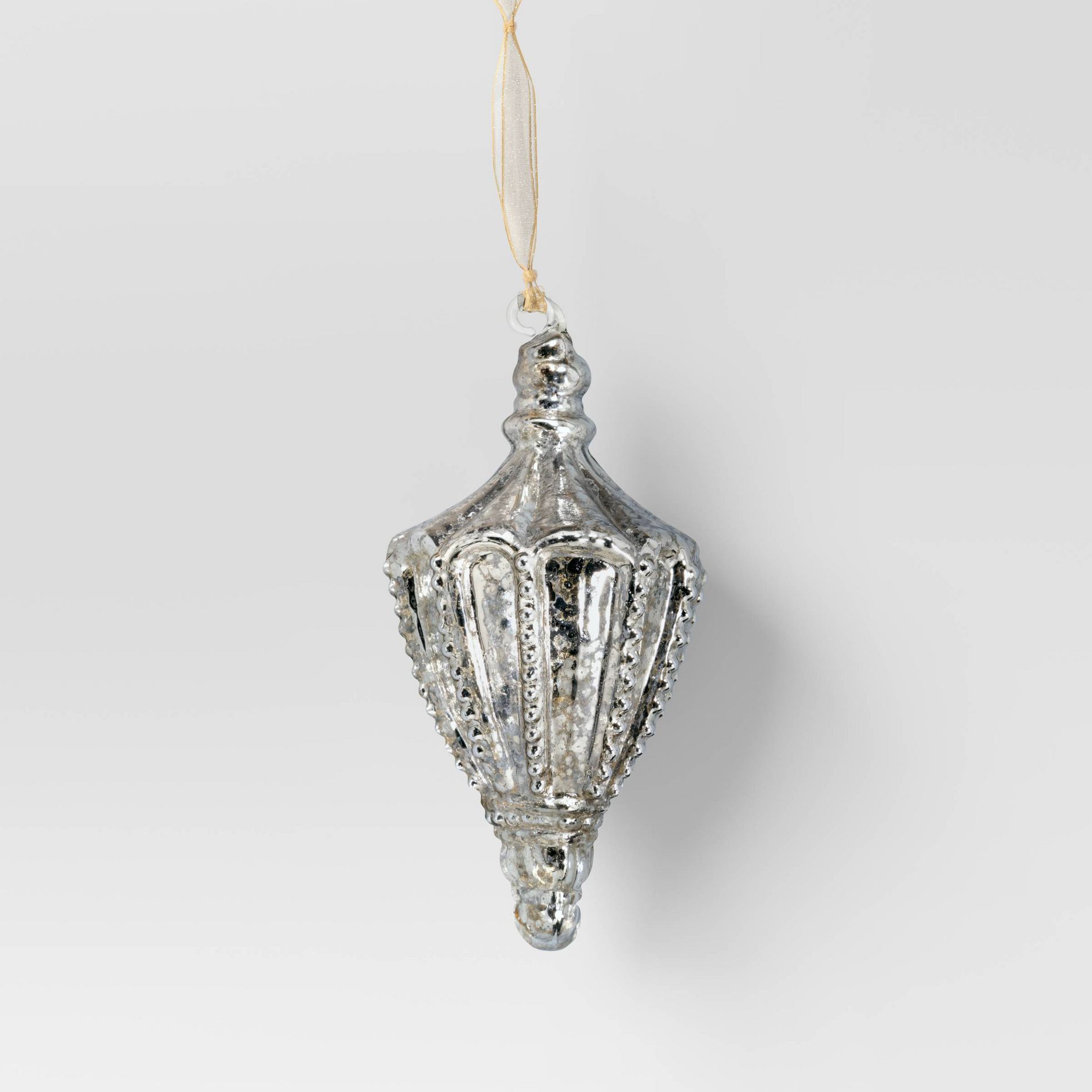 Christmas Silver Mercury Glass Bobble - Wondershop™