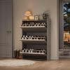 Shoe Cabinet with 3 Flip Drawers, Wooden Shoe Organizer with Adjustable Shelf - 4 of 4
