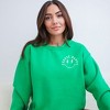 Simply Sage Market Women's Graphic Sweatshirt Embroidered Choose Happy Lightning Smiley Face - 2 of 3