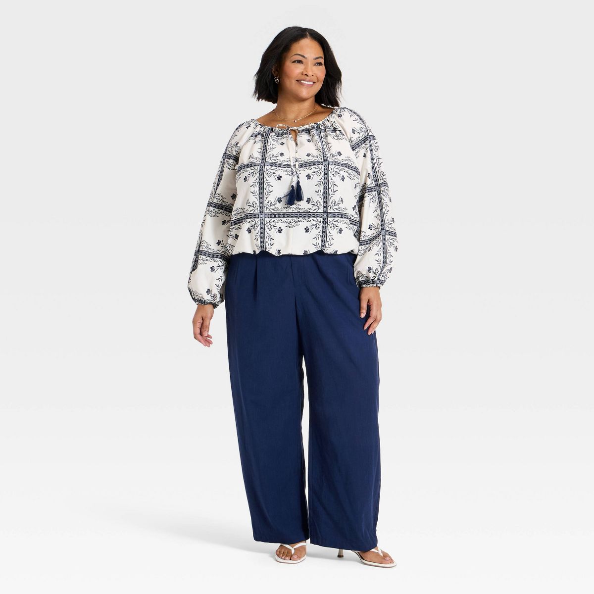 Women's Wide Leg Trouser Pants - A New Day™ - thumbnail 6