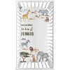 Sweet Jojo Designs Gender Neutral Photo Op Fitted Crib Sheet Jungle Animals Green Yellow and Grey - 2 of 4